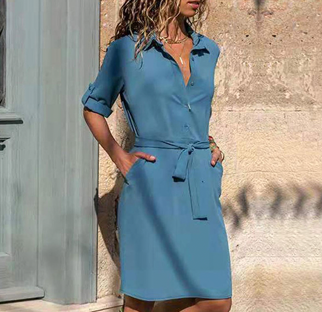 Cripes - Robe Chic Bleu Foncé