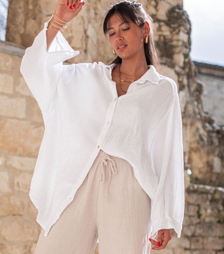 Cripes Naj - Blouse en lin coloré pour l'été