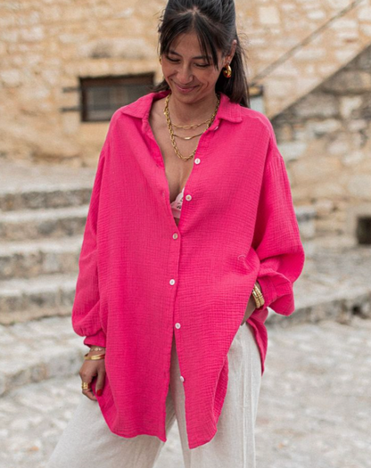 Cripes Naj - Blouse en lin coloré pour l'été