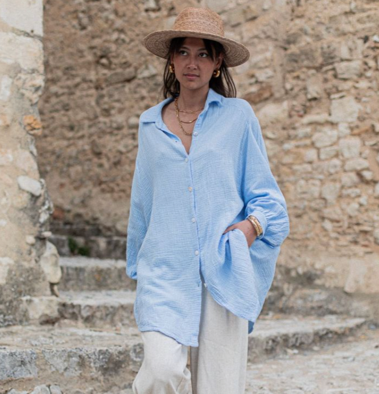 Cripes Naj - Blouse en lin coloré pour l'été