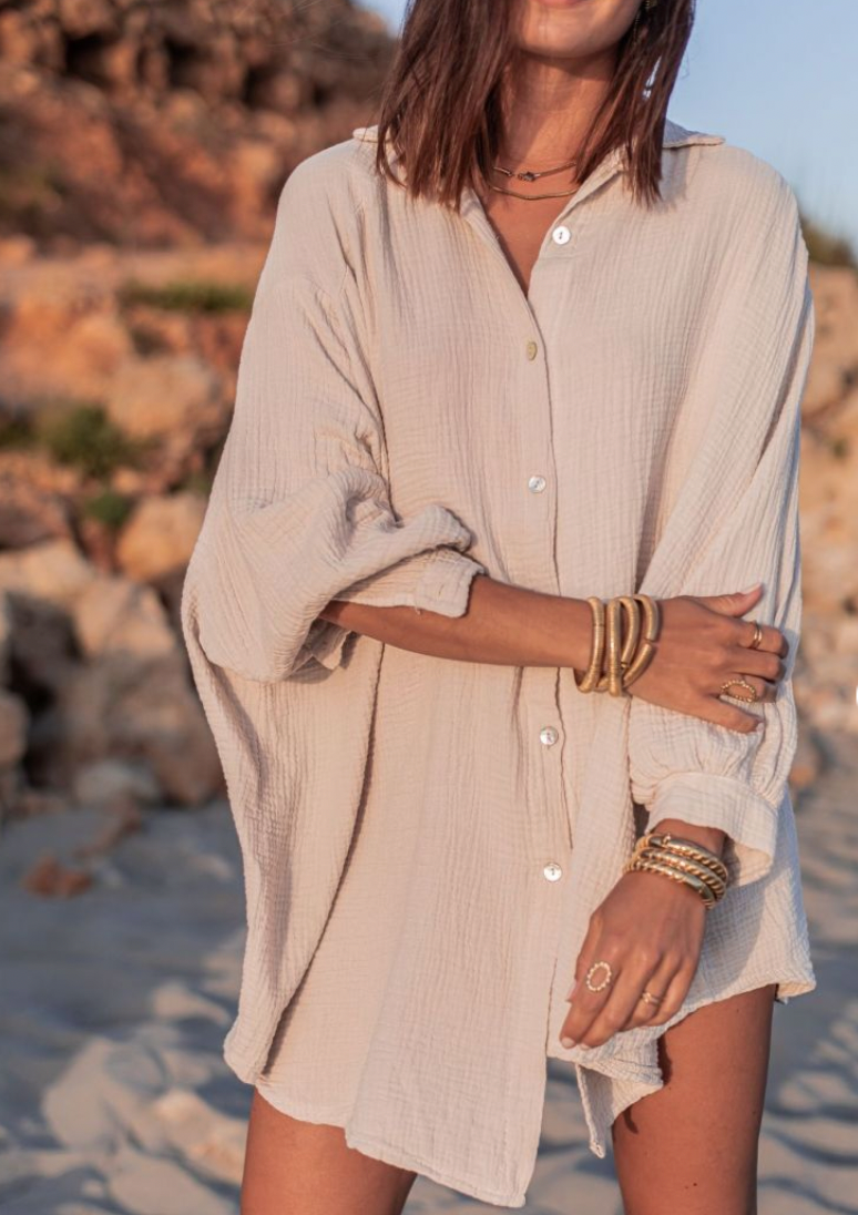 Cripes Naj - Blouse en lin coloré pour l'été