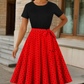 Belle robe vintage polka dot pour femme