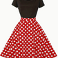 Elégante robe vintage polka pour le printemps/été