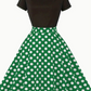 Elégante robe vintage polka pour le printemps/été