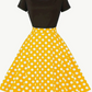 Elégante robe vintage polka pour le printemps/été