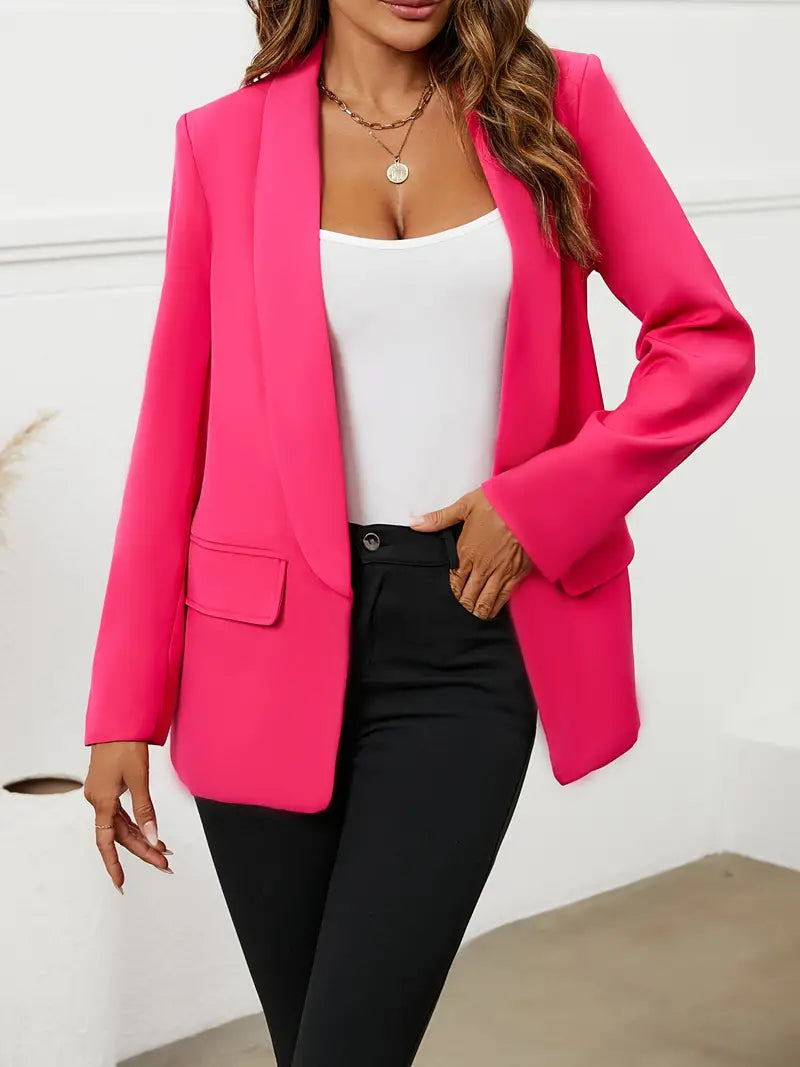 Blazer cripes avec poches et col continu | Alette