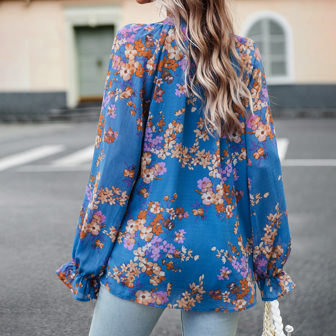 Blouse élégante à fleurs