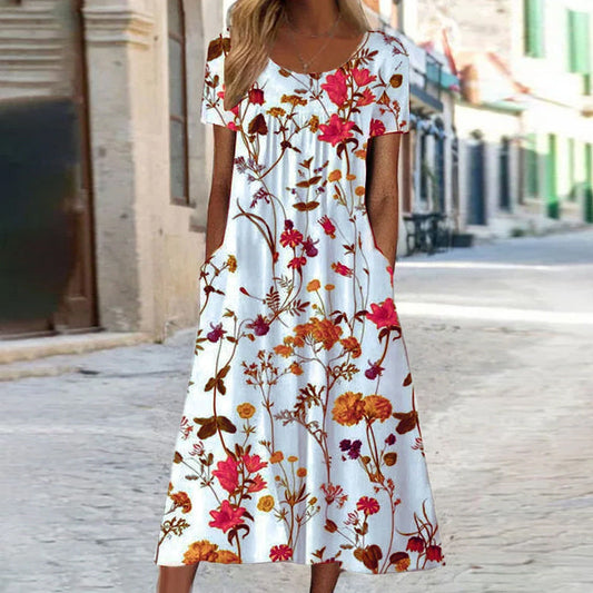 robe à imprimé floral pour femme