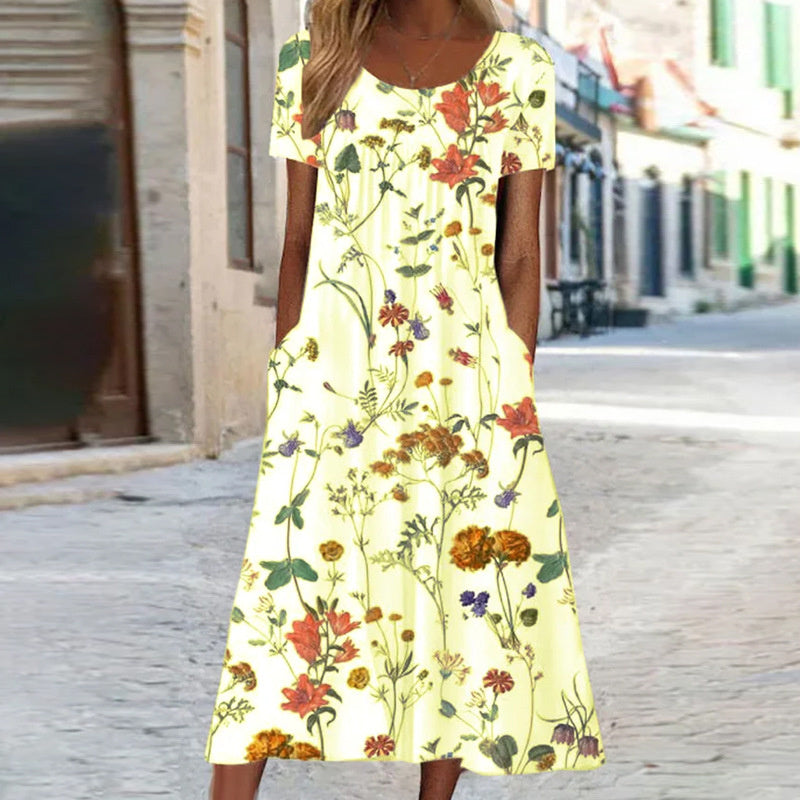 robe à imprimé floral pour femme