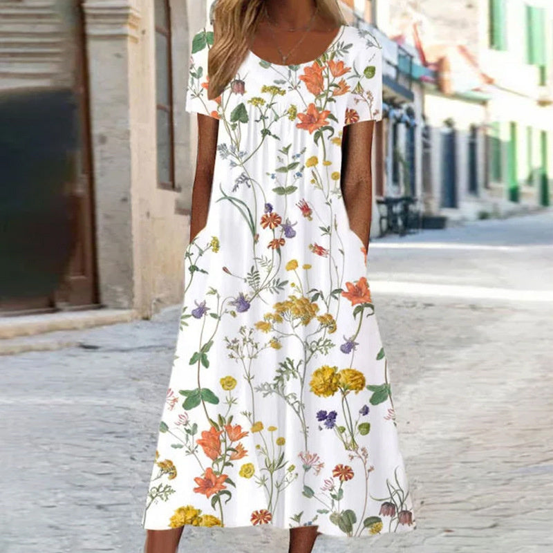 robe à imprimé floral pour femme