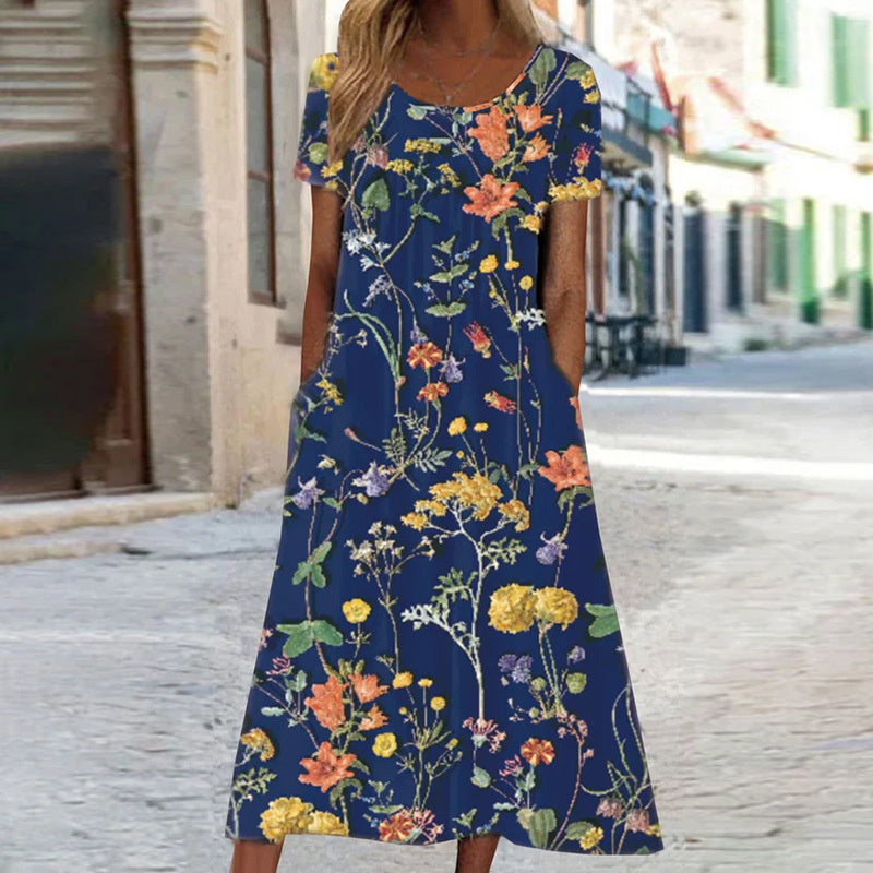 robe à imprimé floral pour femme