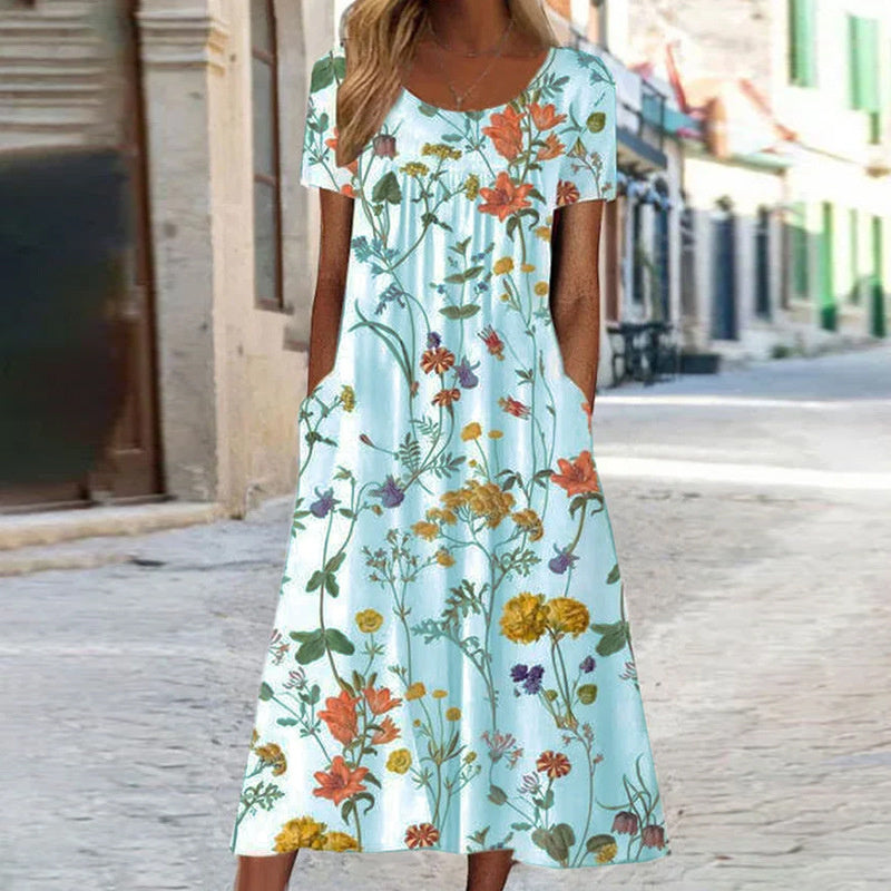 robe à imprimé floral pour femme