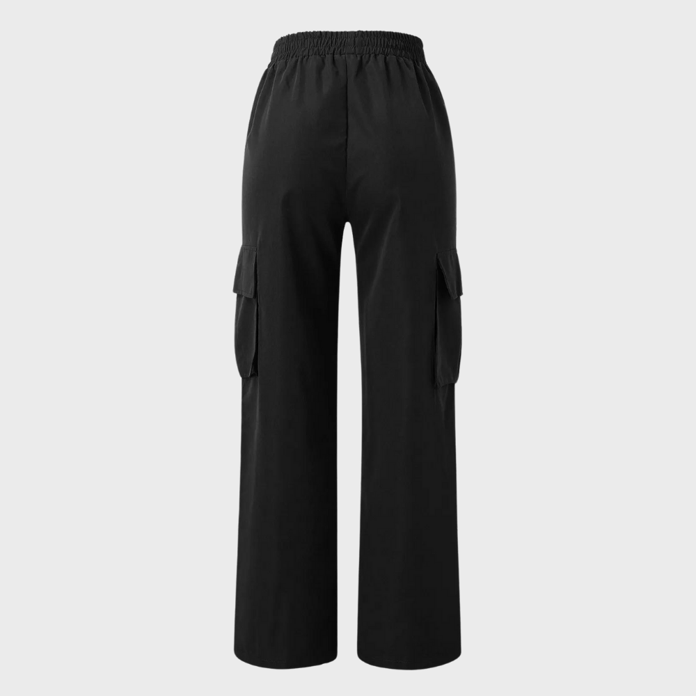 Pantalon cargo à coupe droite pour femme