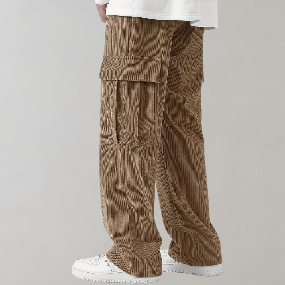 Pantalon cargo en velours côtelé