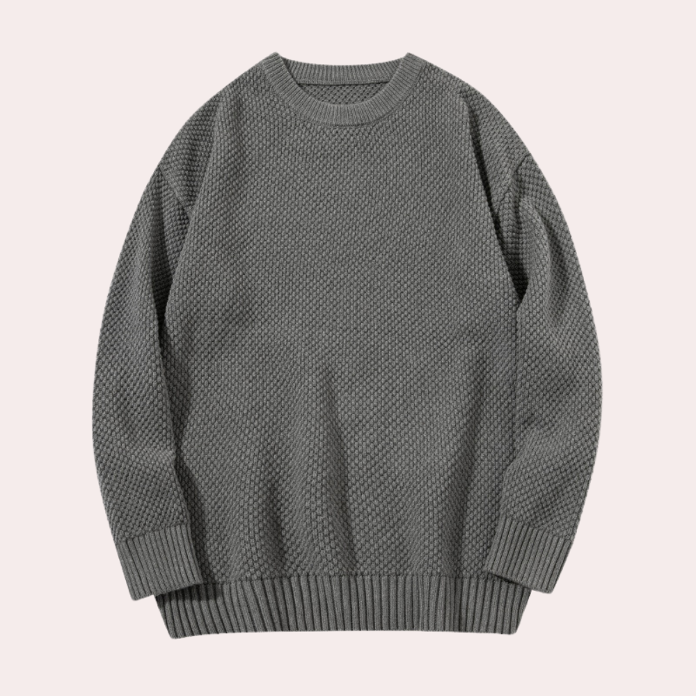 Pull décontracté à col rond pour hommes