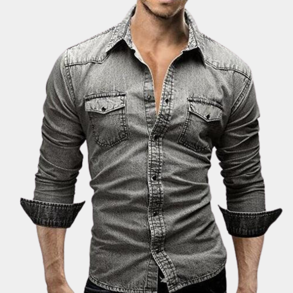 Chemise élégante à manches longues pour hommes