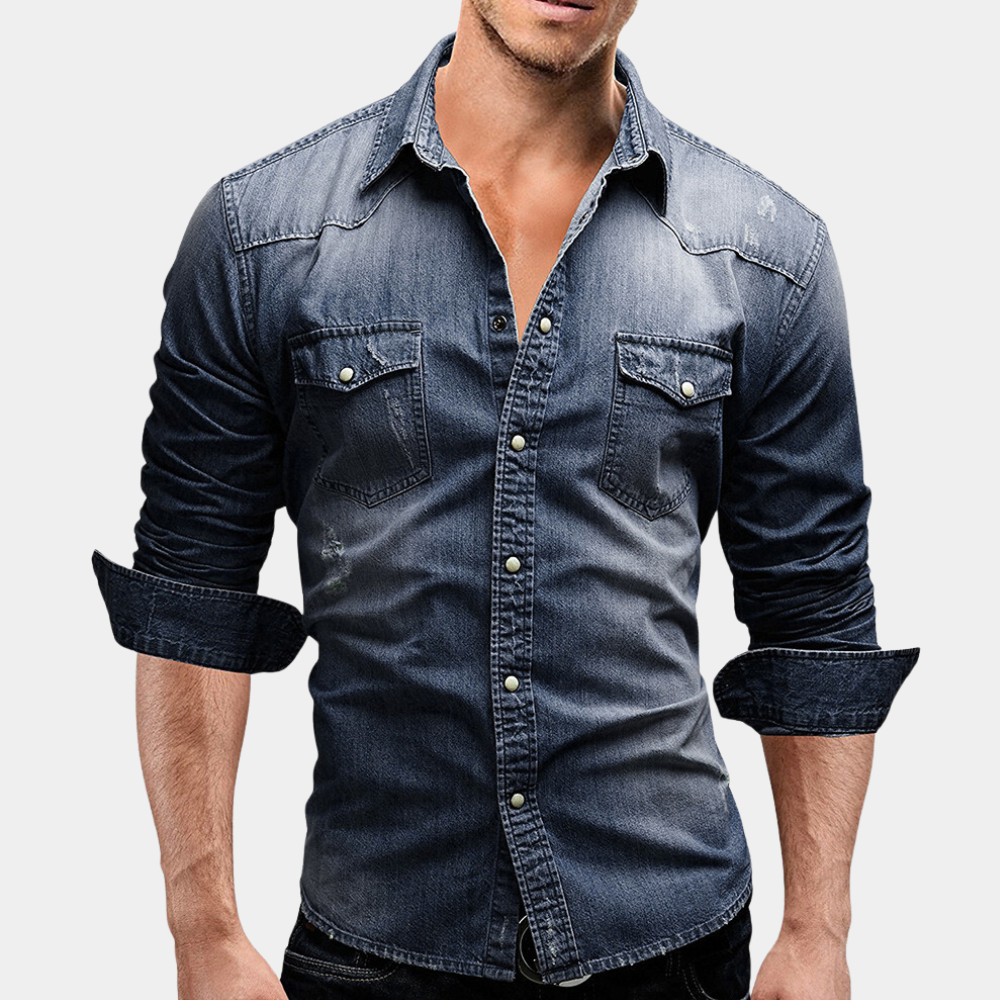 Chemise élégante à manches longues pour hommes