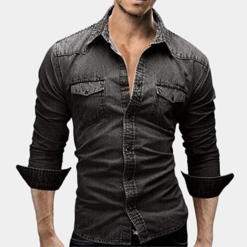 Chemise élégante à manches longues pour hommes