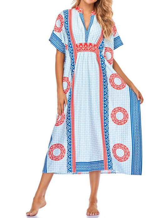 de plage style bohème à séchage rapide pour femmes tunique sexy caftan