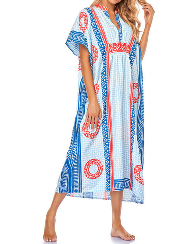 de plage style bohème à séchage rapide pour femmes tunique sexy caftan