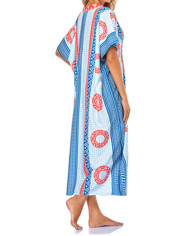 de plage style bohème à séchage rapide pour femmes tunique sexy caftan