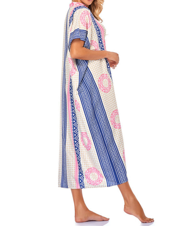 de plage style bohème à séchage rapide pour femmes tunique sexy caftan