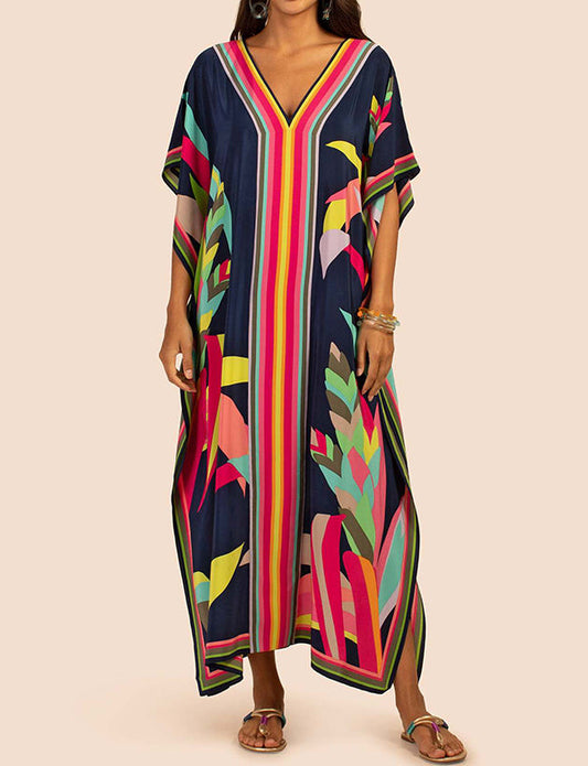 de plage caftan imprimé femme