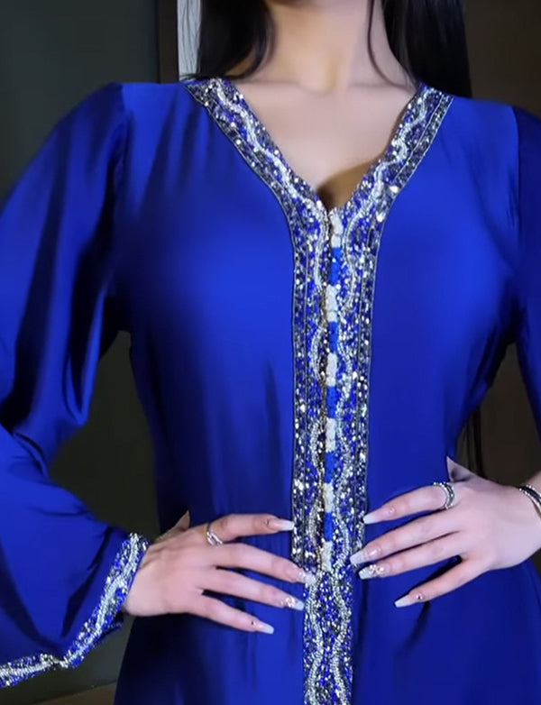 abaya pour femmes avec diamants à la mode