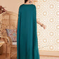 marocain Abaya perlé vert foncé sans manches