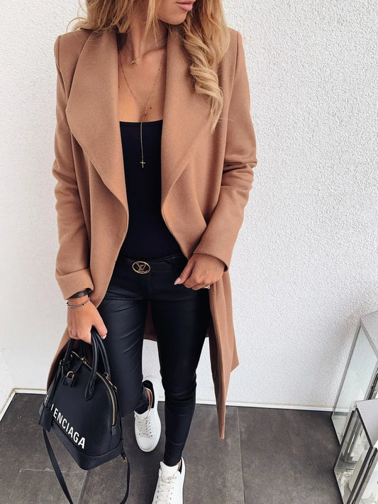 Manteau mi-long en laine