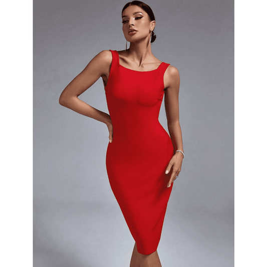 Courbes de la robe rouge