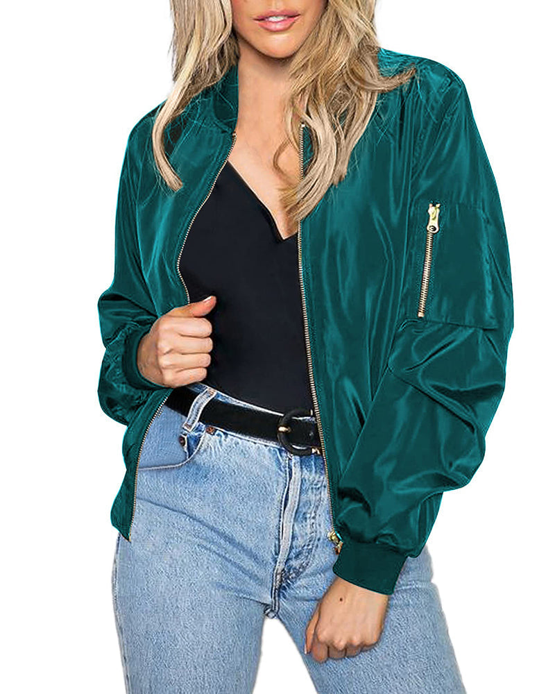 Blouson aviateur classique élégant avec poches - Parfait pour toutes les occasions