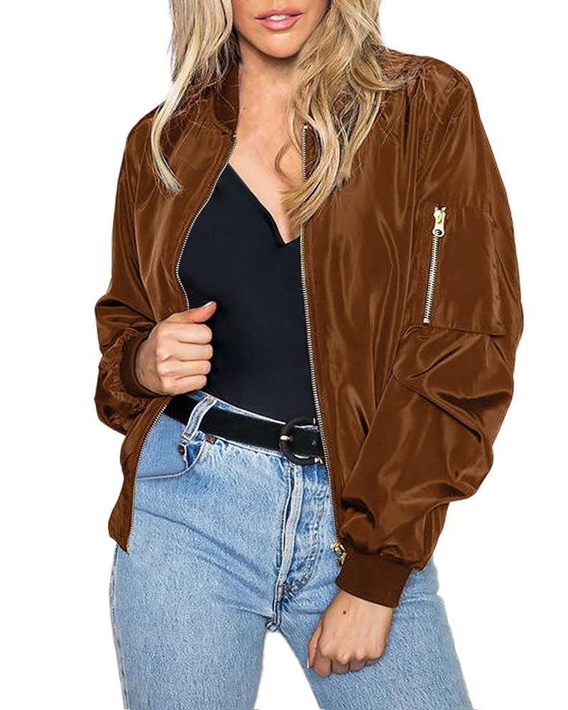 Blouson aviateur classique élégant avec poches - Parfait pour toutes les occasions