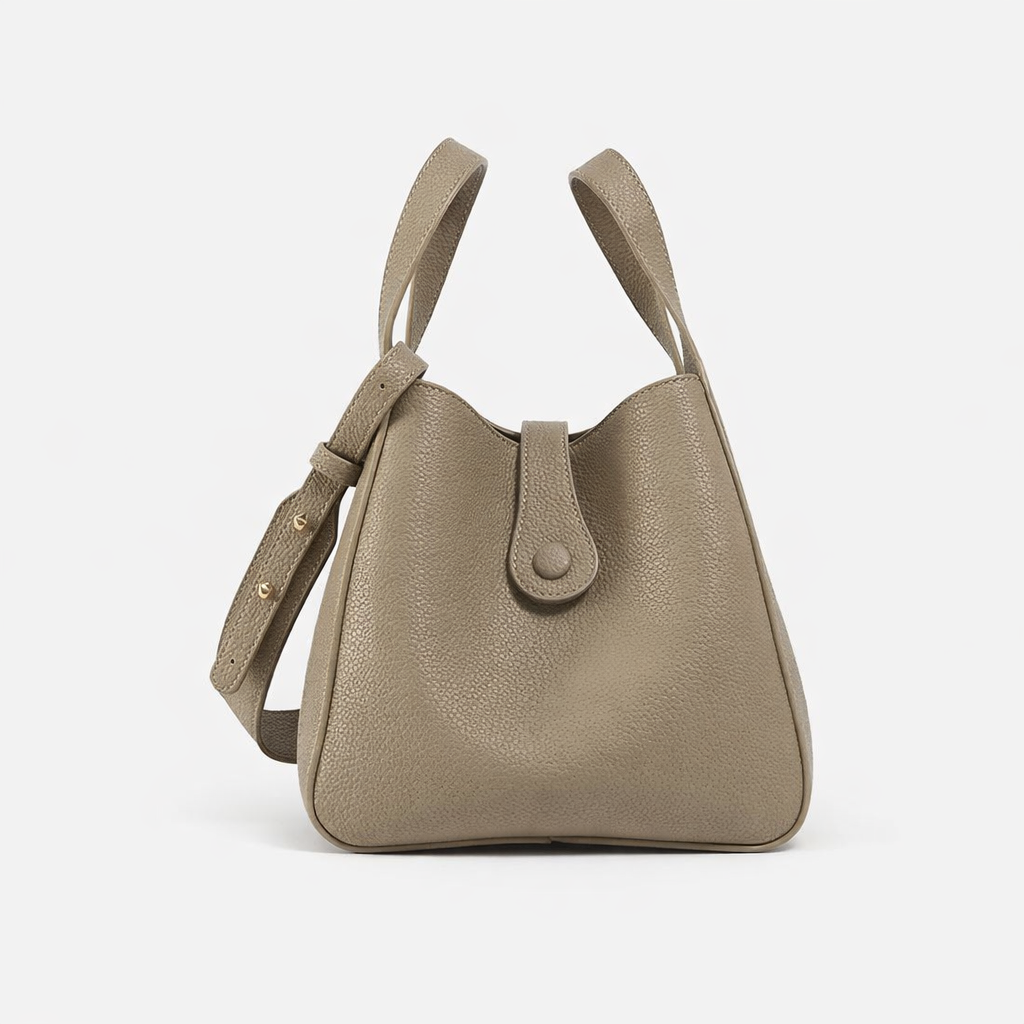 Mini-Leder-Crossbody-Eimer-Tasche mit Tasche
