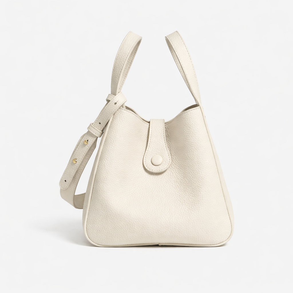 Mini-Leder-Crossbody-Eimer-Tasche mit Tasche