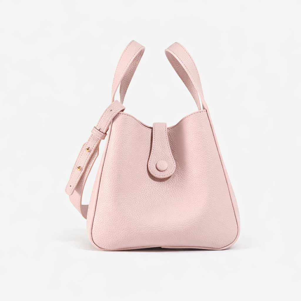 Mini-Leder-Crossbody-Eimer-Tasche mit Tasche