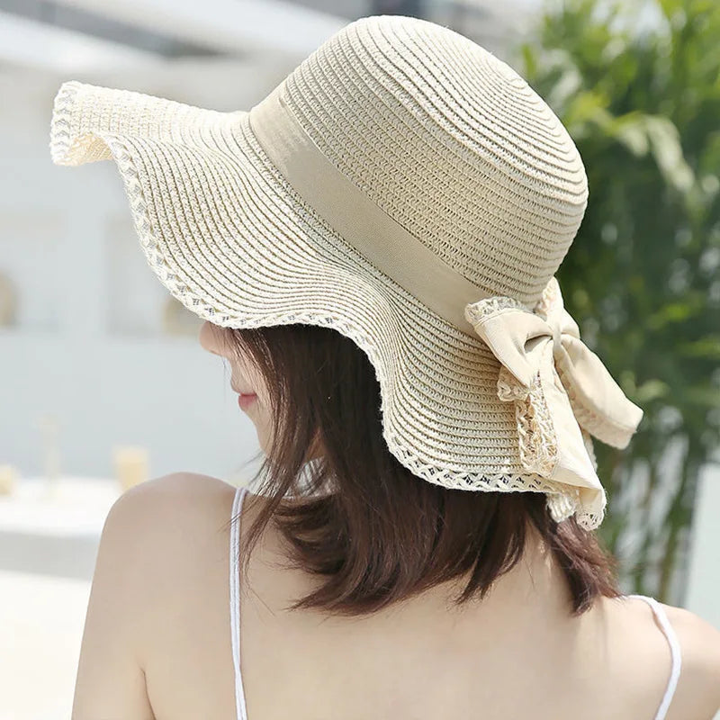 été soleil chapeau de paille ombragé grande mode