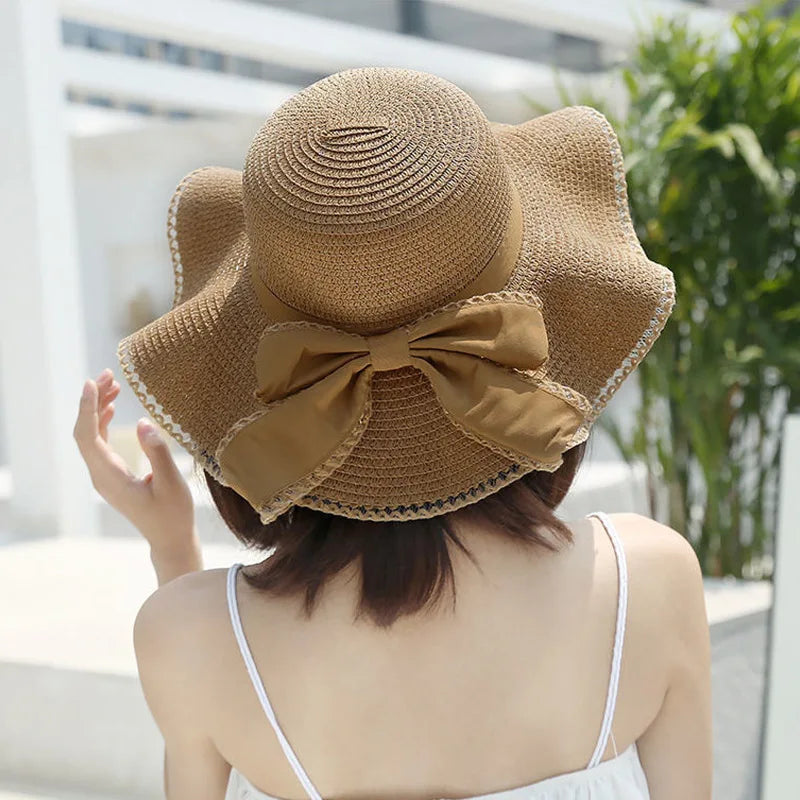 été soleil chapeau de paille ombragé grande mode