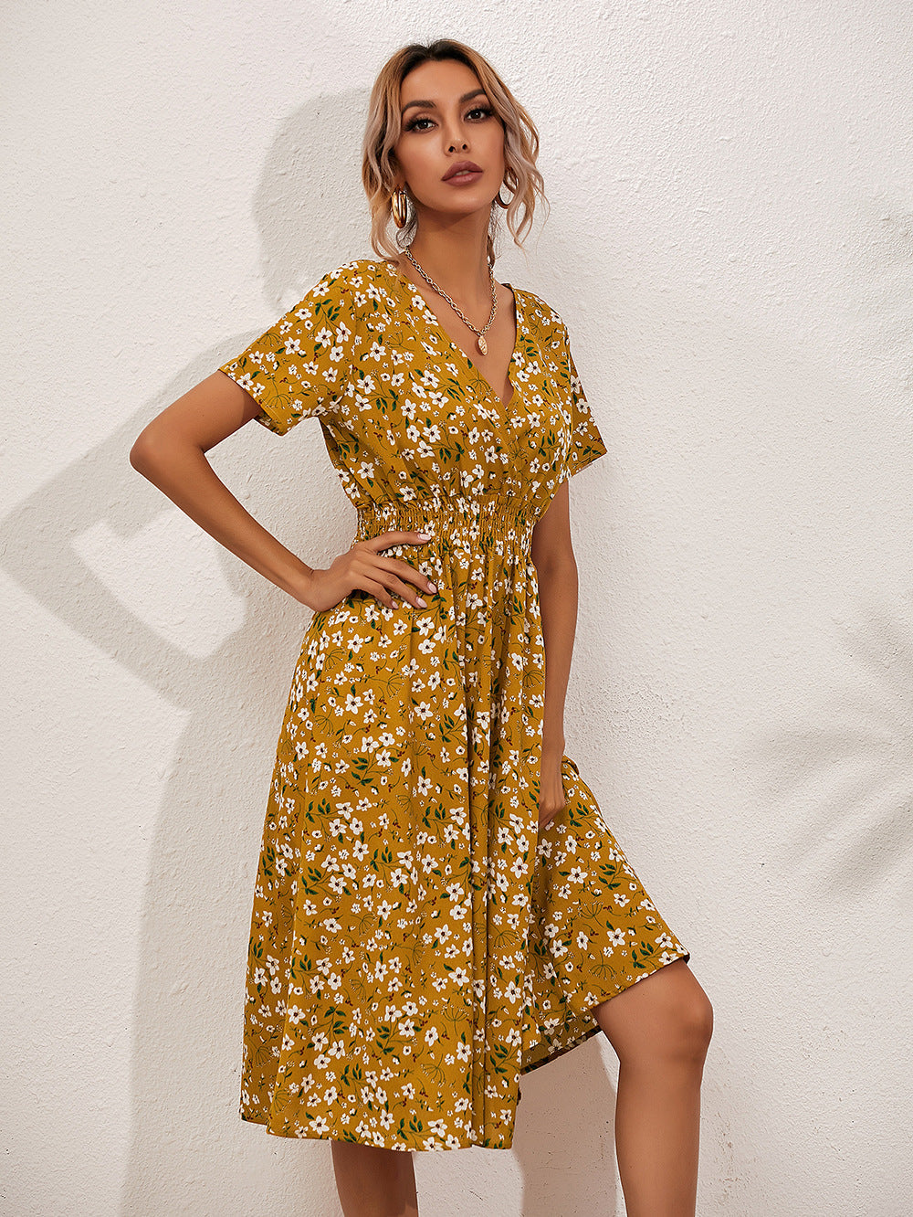 Robe d'été élégante à imprimé floral