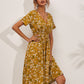 Crêpes | Robe d'été élégante à imprimé floral