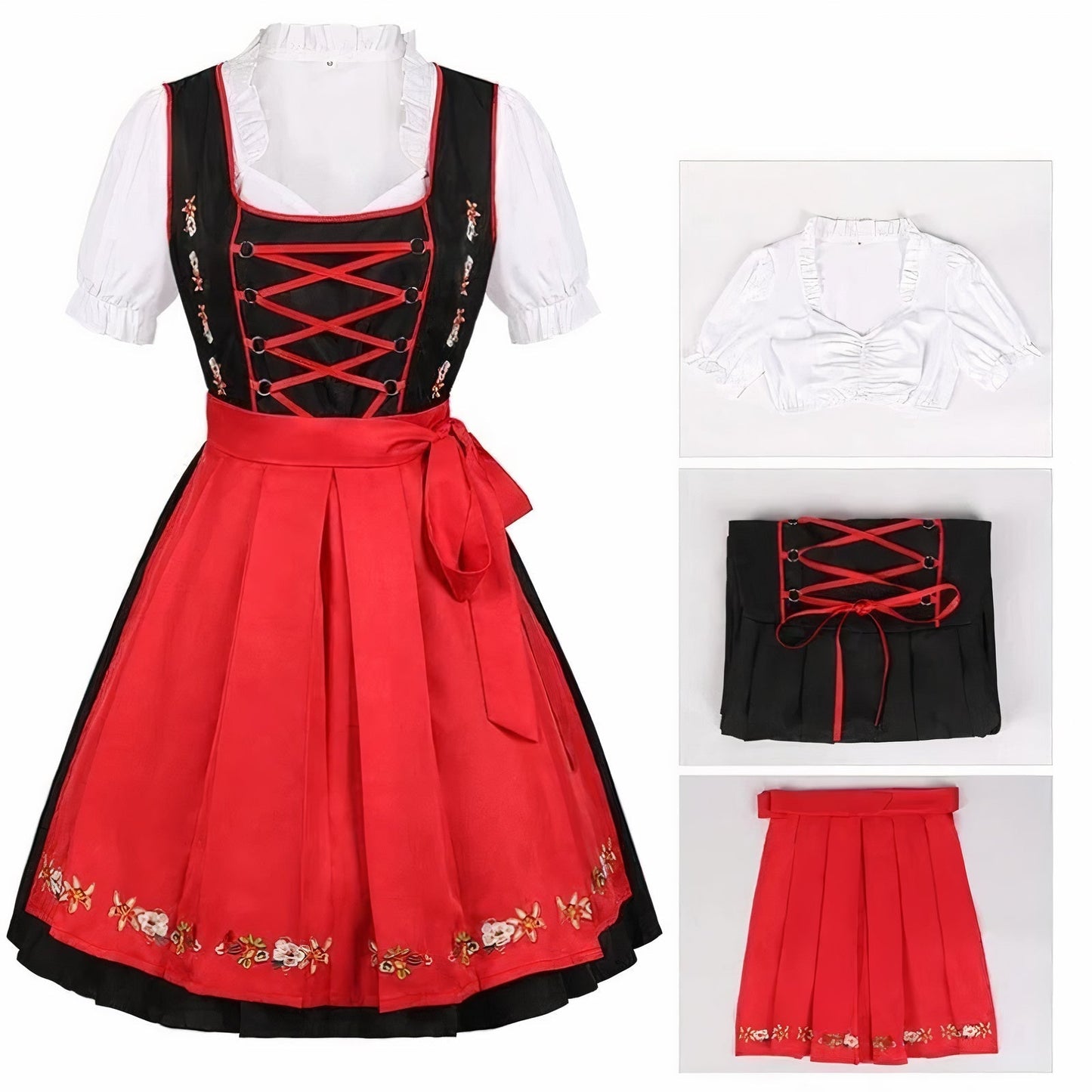 Costume Oktoberfest pour femme avec broderie