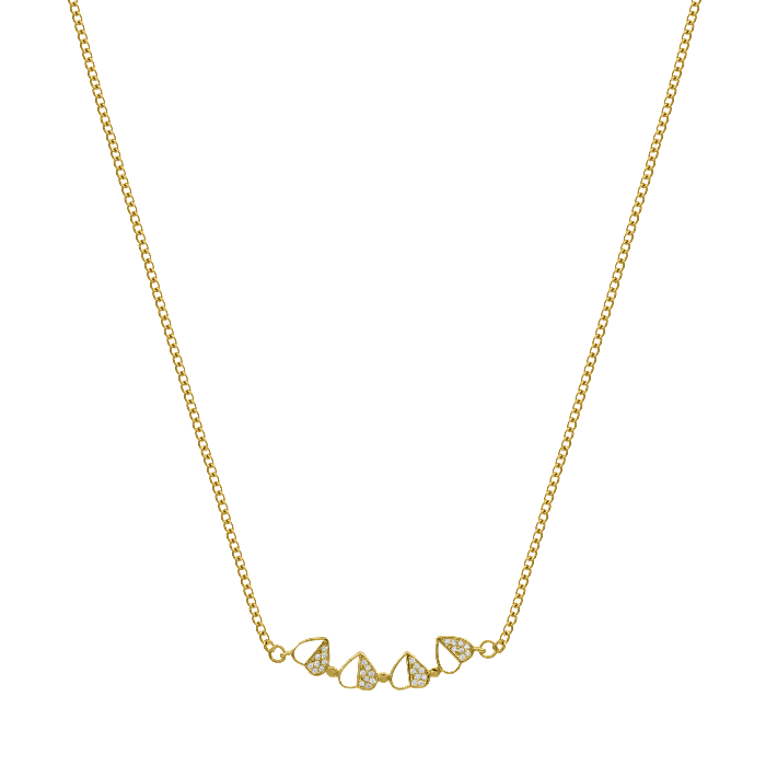 collier de nacre Heart 18K plaqué or