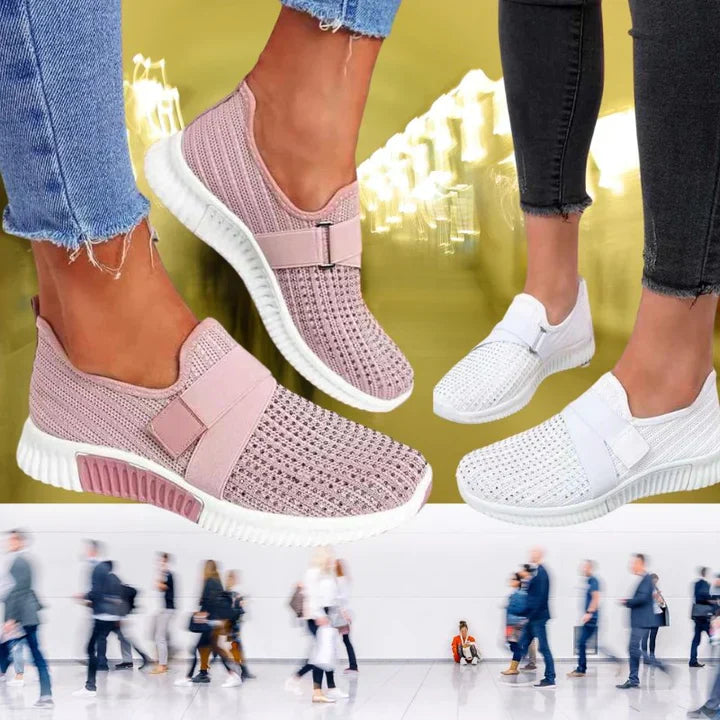 Baskets pour femmes avec bandes Velcro