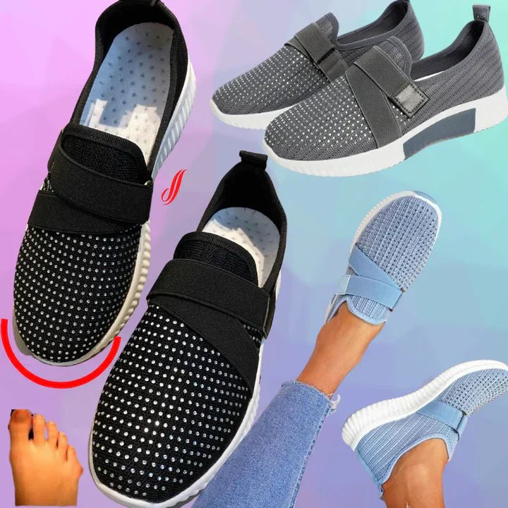 Baskets pour femmes avec bandes Velcro