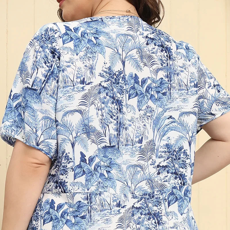 Cripes - robe de plage décontractée grande taille à imprimé floral