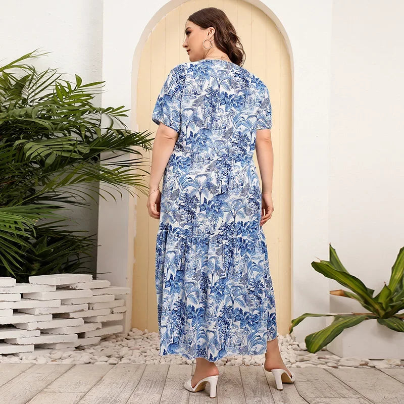 Cripes - robe de plage décontractée grande taille à imprimé floral