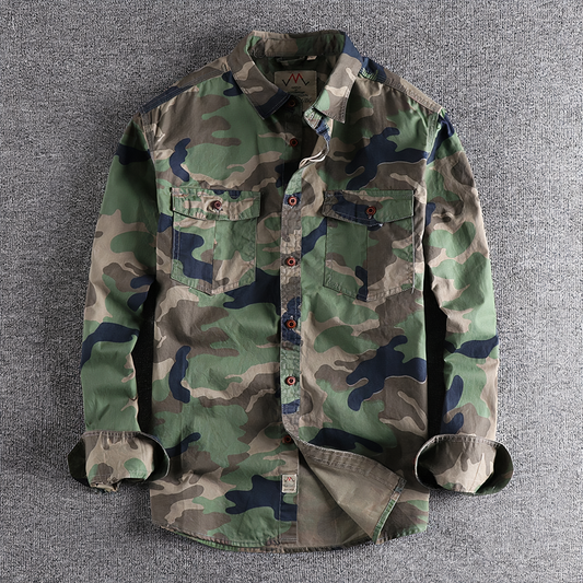 Chemise militaire à manches longues