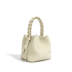 Damen Mini Bucket Bag mit geflochtenem Obergriff
