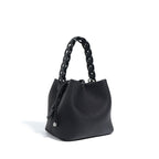 Damen Mini Bucket Bag mit geflochtenem Obergriff