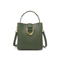 Bucket-Bag mit goldenen D-Ringen und Crossbody-Gurt